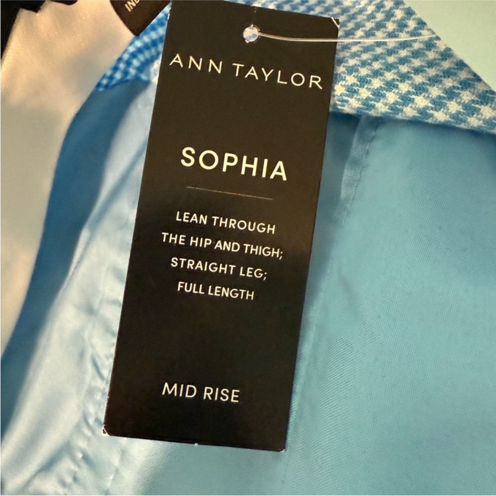 Ann Taylor Sophia Light Blue Straight Leg Pants NWT size 12 - Picture 4 of 5